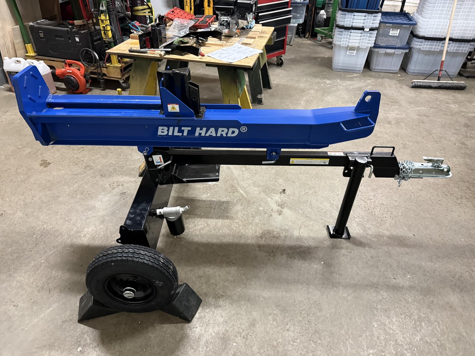 BILT HARD Full Beam 30-Ton Horizontal/Vertical Gas Powered Hydraulic Log Splitter with 223cc OHV Engine, 2