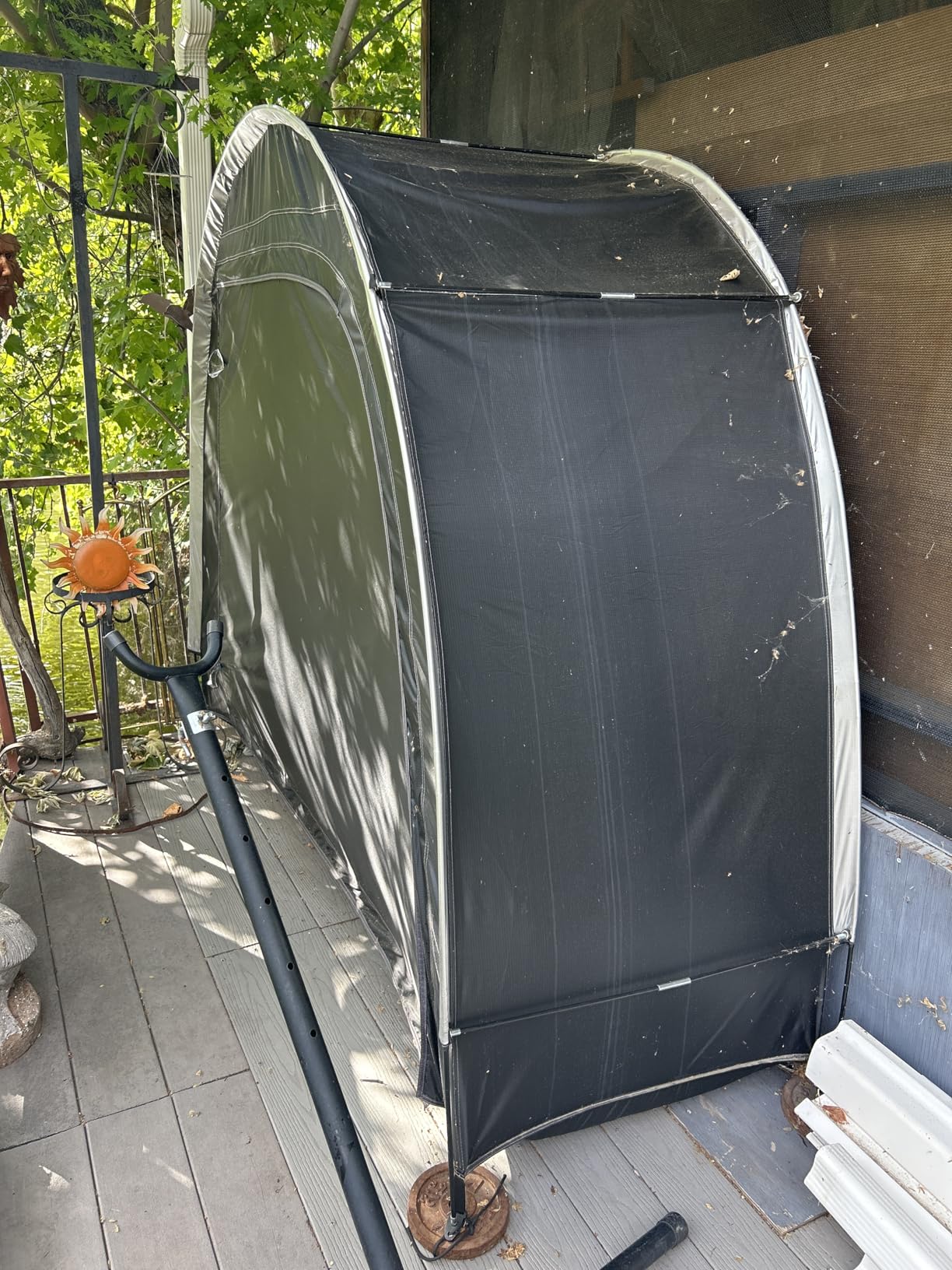 Bike Storage Tent, PU5000 Waterproof Outdoor Shed for 2 Bikes | 210D Oxford Tear-Resistant Shelter for Lawn Mower, Garden Tools & Patio Equipment customer photo 1