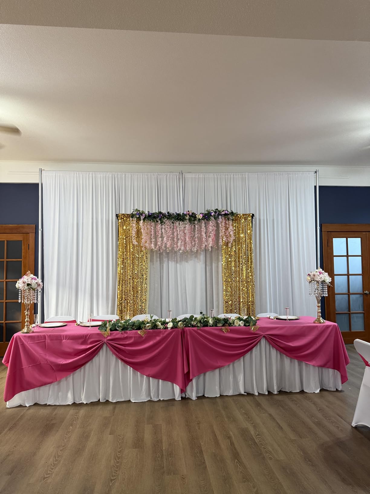 SLOW DOLPHIN 20 x 10ft Pipe and Drap Photo Studio Backdrop Stand Kit, Heavy Duty Adjustable Frame Backdrop Stand with Carry Bag for Event, Birthday Party, displays and Wedding Decoration customer photo 1