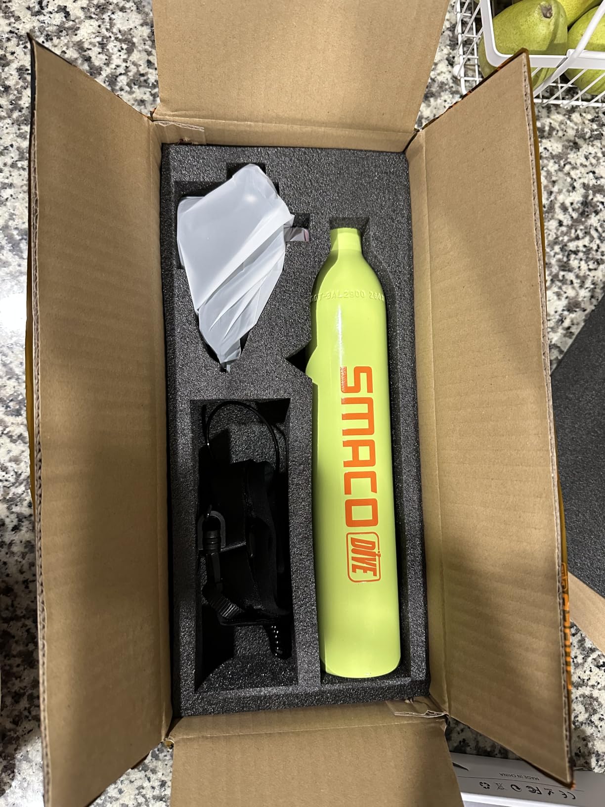SMACO S300 Mini Scuba Tank, 0.5L Handheld Lung Air Tank | Aluminum Pony Bottle, DOT Certified, Reusable customer photo 1