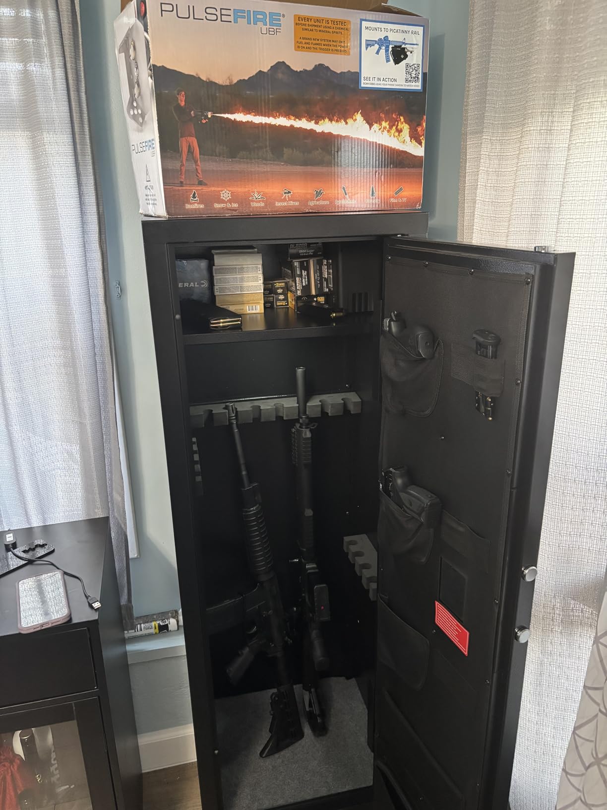 KAER Gun Safe, 59-Inch Tall Gun Cabinet, Home Safe, Large Safe for Home Use, Quick Access, with Drawers and Removable Shelves customer photo 2