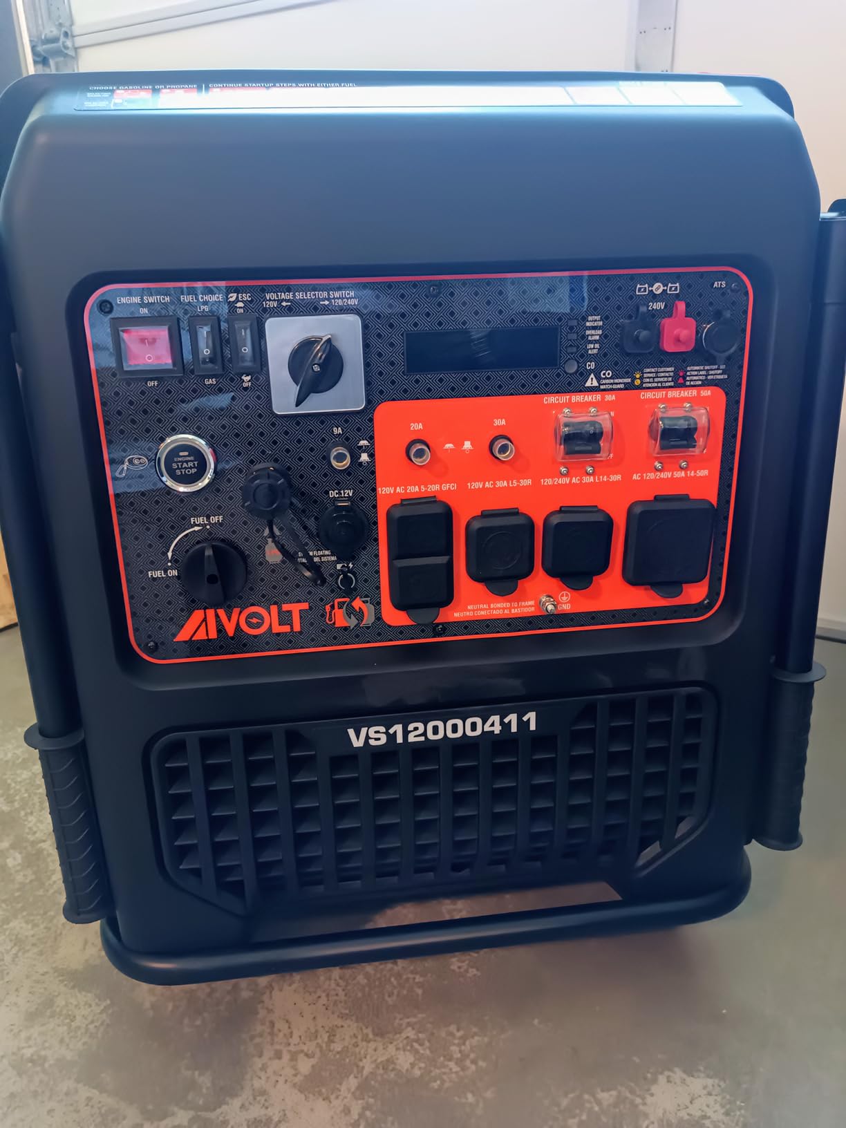 AIVOLT 4300W Dual Fuel Inverter Generator 53dB Quiet for RV Camp Home | Remote/Electric Start. 64lbs Wheels Kit. Auto-Switch Gas/Propane. 34h Propane Runtime. CO Auto-Shutoff. Parallel Ready. customer photo 1