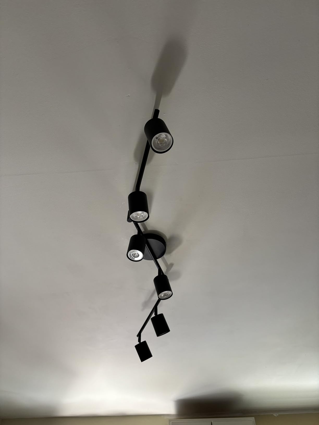 AUQUEE 8 Light Track Lighting Fixtures Ceiling, Matte Black Kichen Track Lighting Fixtures, Rotatable Light Heads, Adjustable Modern LED Track Lights for Kitchen/Hallway, No GU10 Bulb customer photo 2