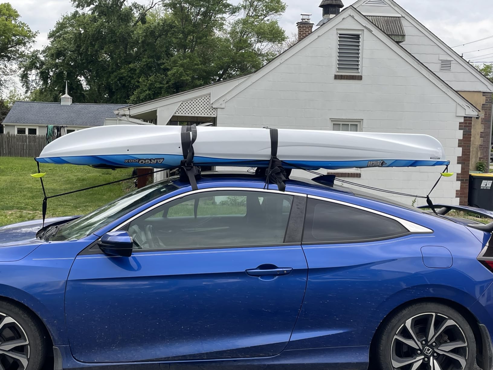 Abahub Soft Roof Rack Pads with 2 Tie Down Straps, 2 Tie Down Ropes, 2 Hood Loops and Storage Bag, for Surfboard, Kayak, Canoe, Heavy Duty Universal Car Roof Racks System customer photo 2