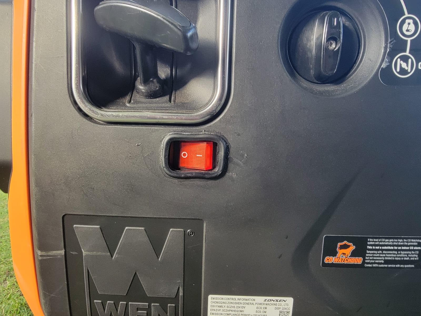 WEN 6800-Watt Dual Fuel RV-Ready Electric Start Portable Inverter Generator with Fuel Shut Off and CO Watchdog for Electric Vehicle Backup (DF680iX) customer photo 1