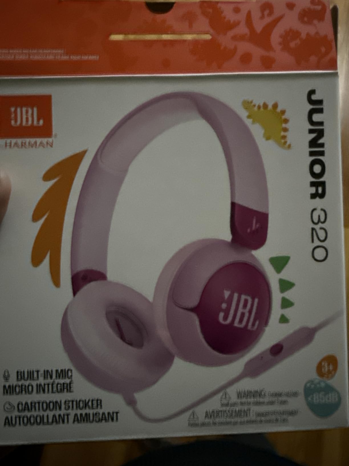 JBL Junior 320 Kids Headphones, Wired, Volume-Limited - Purple | Designed For School And Travel With Built-In Mic, Foldable Design, 3.5Mm Jack, Comfortable Fit And Customizable Stickers customer photo 1