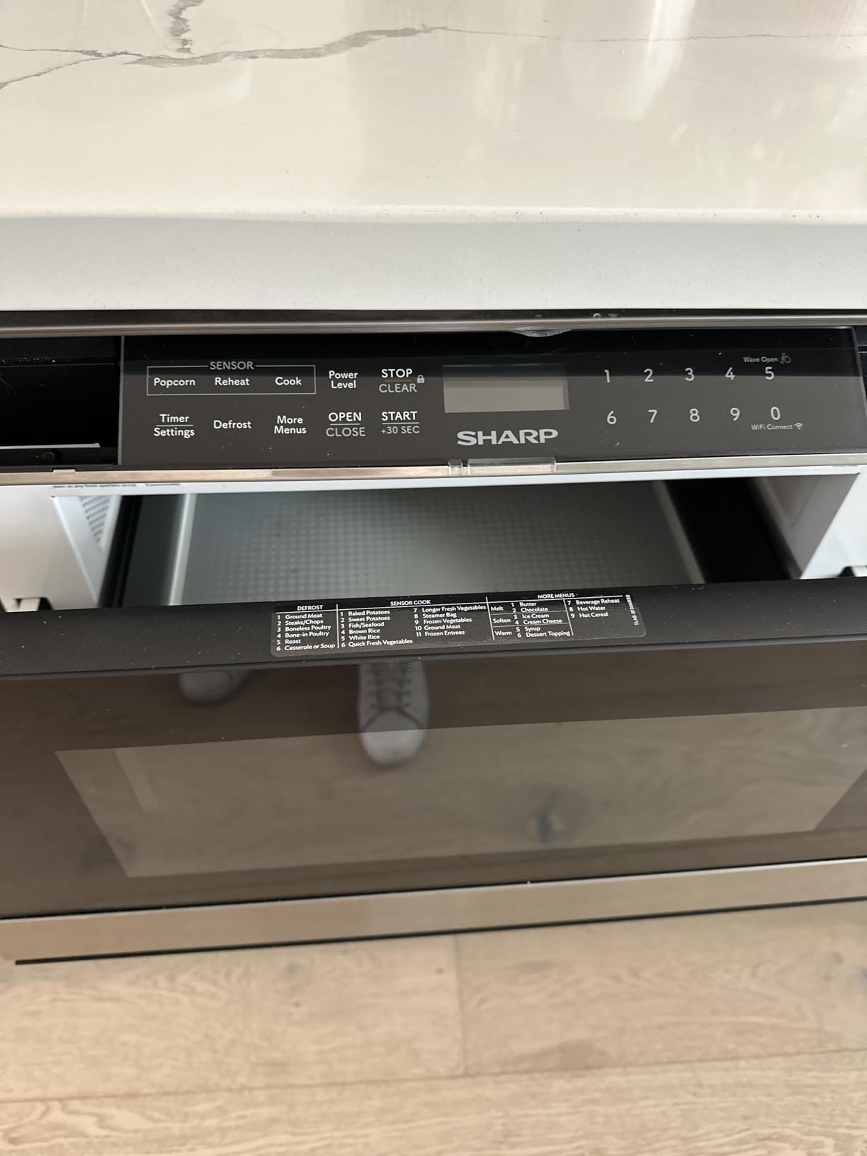 Sharp SMD2479JS 24 in. 1.2 cu. ft. Built-In Smart Microwave Drawer Oven | Easy Wave Open, 24-inch, 1.2 Cubic Feet, 950 Watt, Works with Alexa Certified customer photo 1