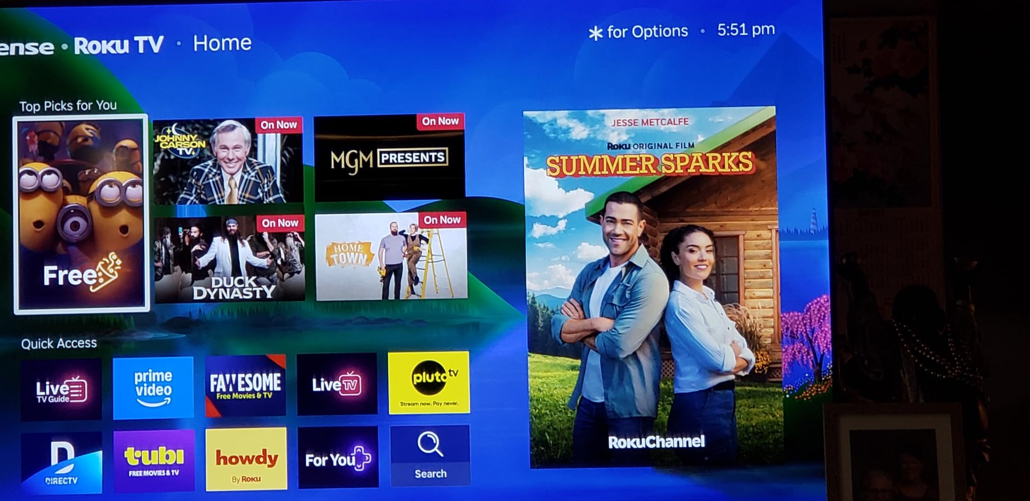 55-Inch Plus Series Smart TV - 4K QLED Mini-LED TV - RokuTV | Flat Screen Television with Dolby Vision & Wi-Fi for Streaming Live Local News, Sports - Enhanced Voice Remote customer photo 2