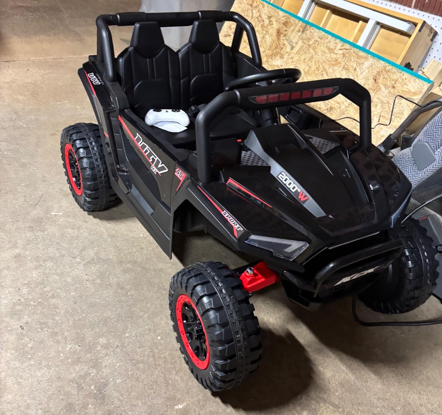 Hikole 24V Ride on Toys for Boys&Girl, 2 Seater Kids UTV with Parent Remote, 400W Battery Motors Operated, XXL Design, Steering Wheels, Easy to Assemble, Dashboard/LED/Horn/Bluetooth, Hot Pink customer photo 2