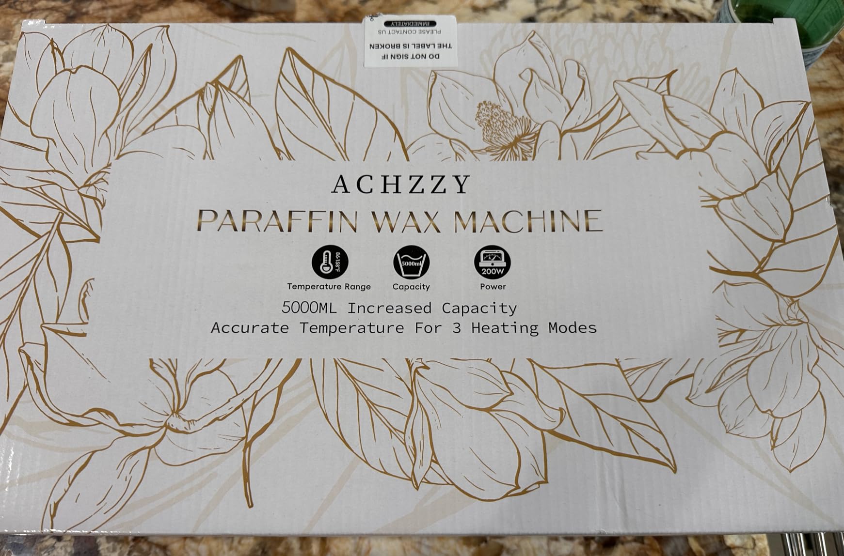 Achzzy Paraffin Wax Machine for Hands and Feet, 5000ml Professional Wax Warmer with Temperature Control, Smart Heating, Stainless Steel Inner Pot, Moisturizing Hot Wax Bath with Refills for Skincare customer photo 2