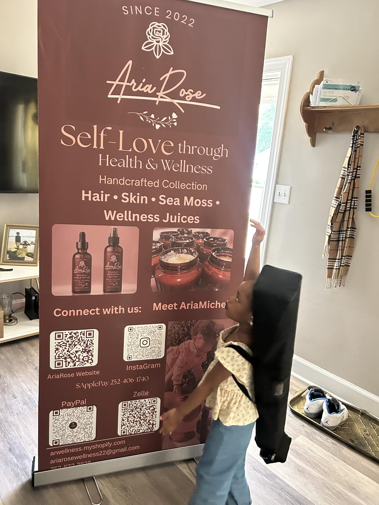 CUSTOM Retractable Banner Stand, Banners are made from curl-free fabric for trade shows, advertising, event displays, with Heavy Duty Frame and Travel case, MADE IN USA (60