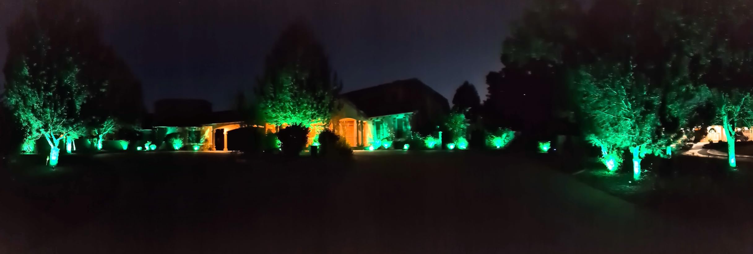 ZUCKEO All-in-One RGBW Landscape Lighting Kit, 5W Color Changing Low Voltage Landscape Lights with Transformer and 80FT Wire, LED Multi-Color Landscape Spotlights for Holiday Yard Garden House, 8Pack customer photo 1