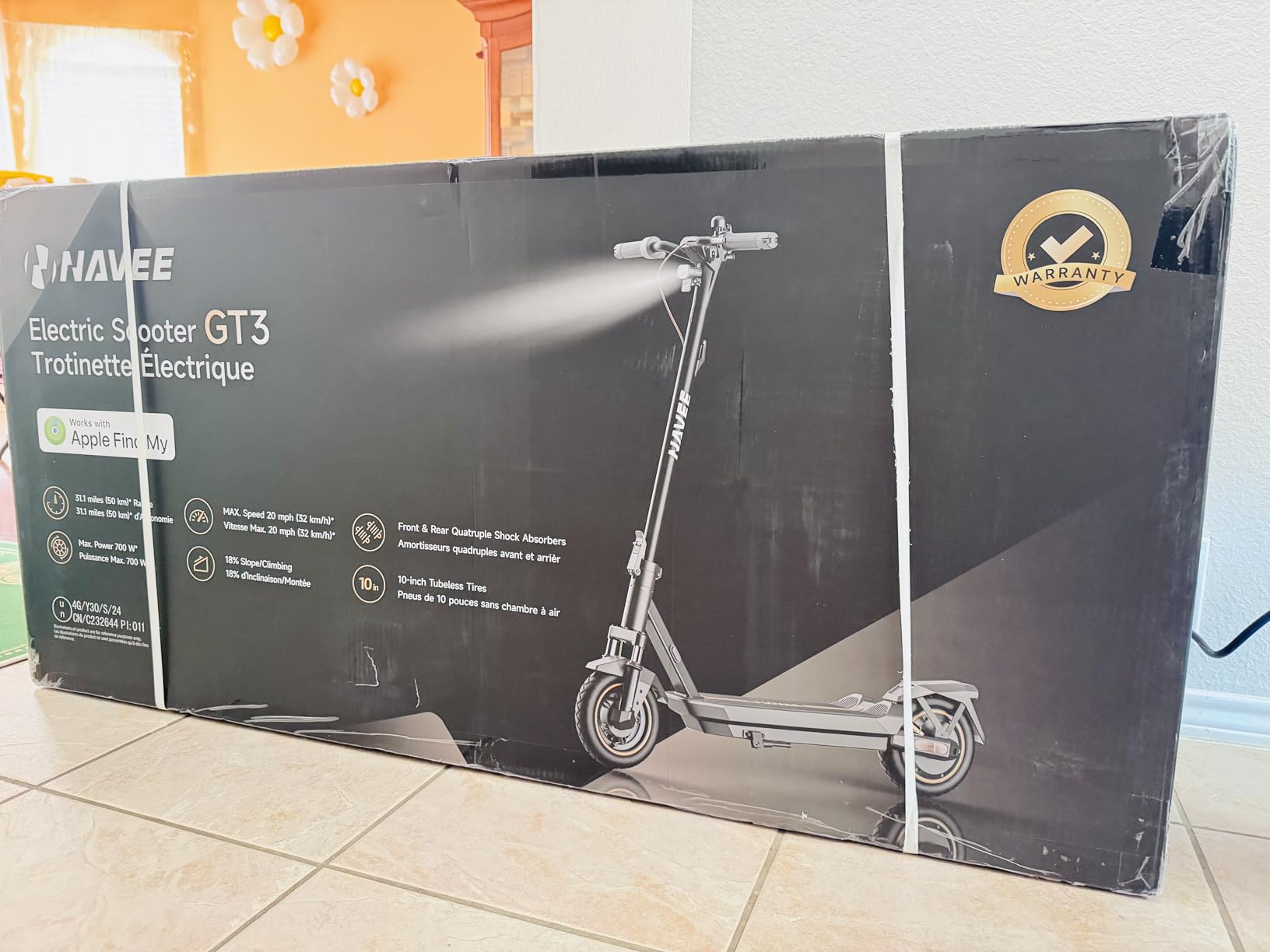 NAVEE GT3/ST3/GT5 Series Electric Scooter, 20/25 MPH Top Speed, 30-55.9 Miles Max Range, 1000-1638W Motor with Dual Suspension, 10