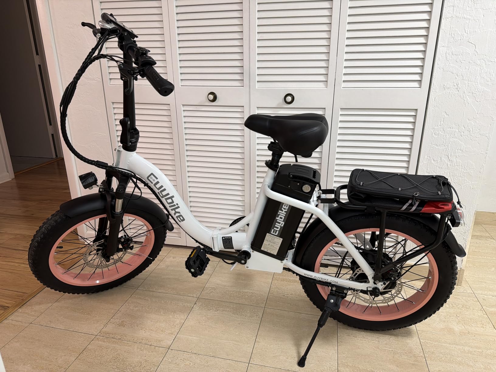 EUYBIKE Folding Electric Bike for Adults with Peak 1000W Motor, 48V 20AH Battery up to 80 Miles, 20