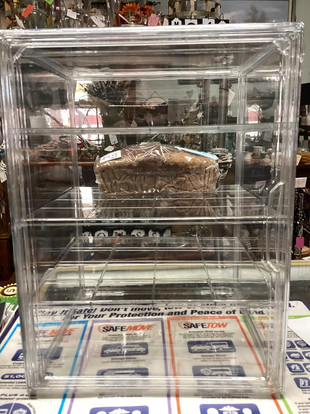 MEI NIAN Pastry Display Case, Bread Box for Kitchen Countertop, 4-Layer Adjustable BreadBox, Large Capacity Bread Box for Home-baked Breads, Muffins, Bagel Storage Container, Bread Holder 1-Pack customer photo 2