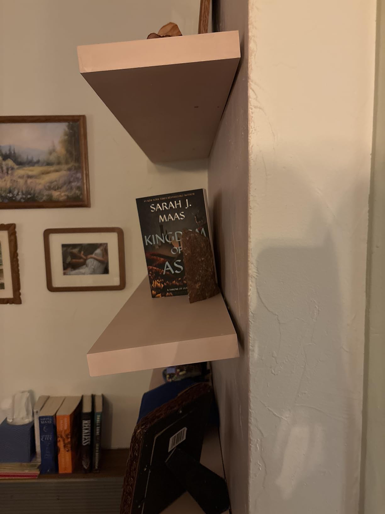 Forbena 36 Inch Floating Shelves for Wall Long Set of 3, Large Deep Wall Shelves for Bedroom Living Room Decor, Rustic Wood Floating Shelf for Kitchen Closet Office TV Plants Books (Dark Brown) customer photo 2