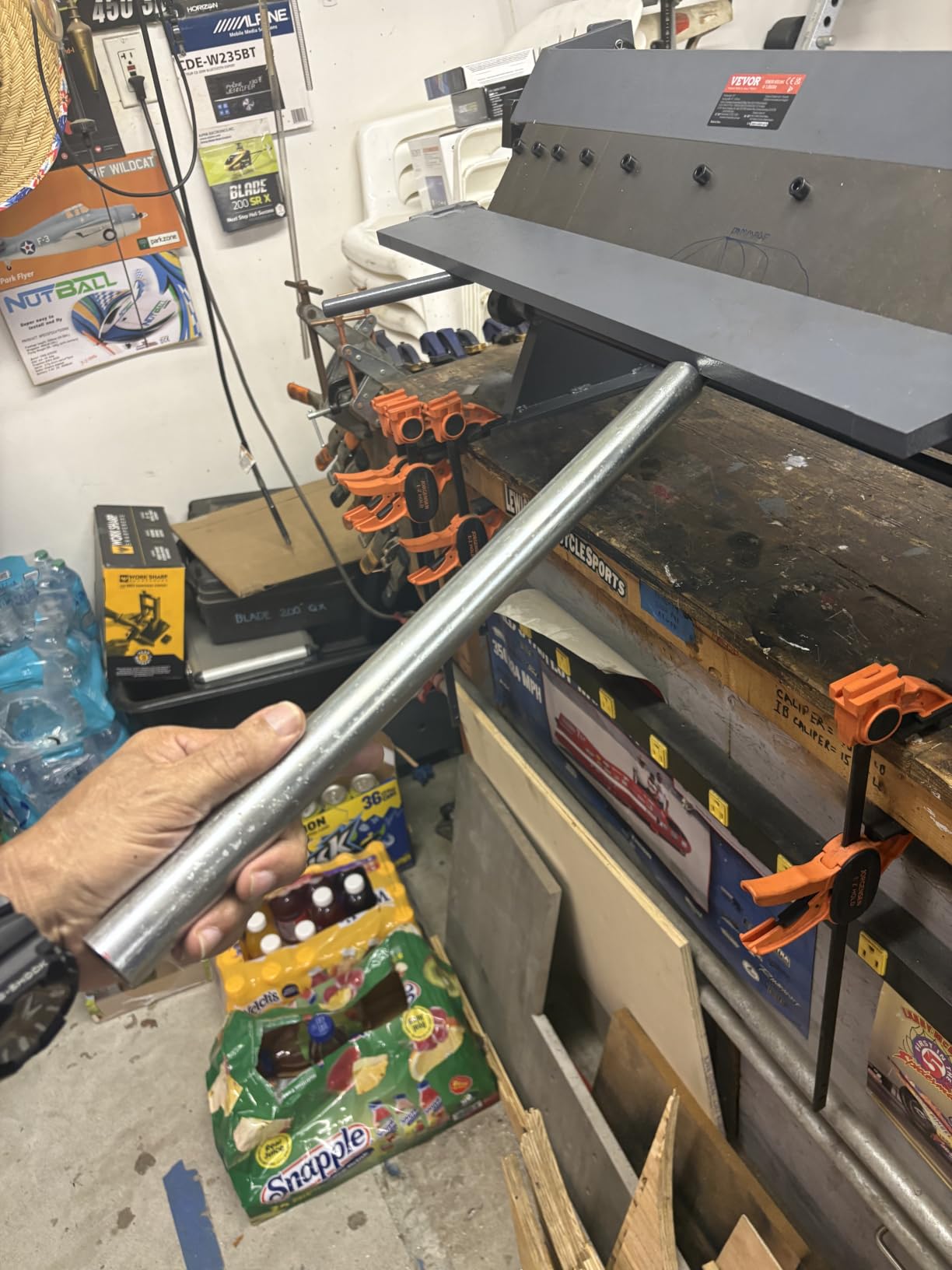 VEVOR Box and Pan Brake, 24in, Portable Metal Bender with 0-135° Bending Angle, Capable of Handling 20 Gauge Low Carbon Steel & 14 Gauge Aluminum, with 5 Adjustable Fingers for Sheet Metal Bending customer photo 1
