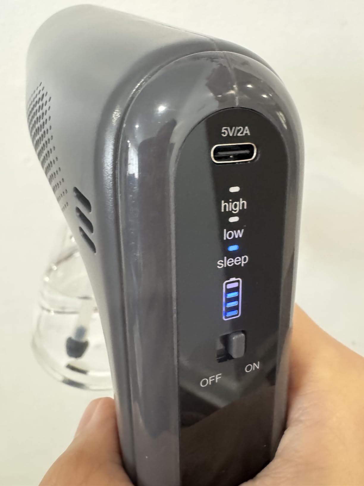 Cordless Electric Disinfection Fogger, Detachable Stainless Steel Nozzle, 3-Gear Adj 14.2oz Sanitizer Atomizer, Blue Light Nano Spray Gun for Place Cleaning/High-Touch Item Contactless Sanitization customer photo 1