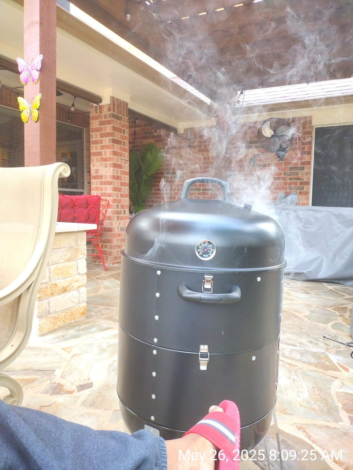 BBQ Charcoal Smoker for Meat: 16 Inch Heavy Duty 4 In 1 BBQ Charcoal Grills | Vertical Barbecue Smokers Grill Combo for Outdoor Cooking Patio Backyard Picnic Party Grilling customer photo 1
