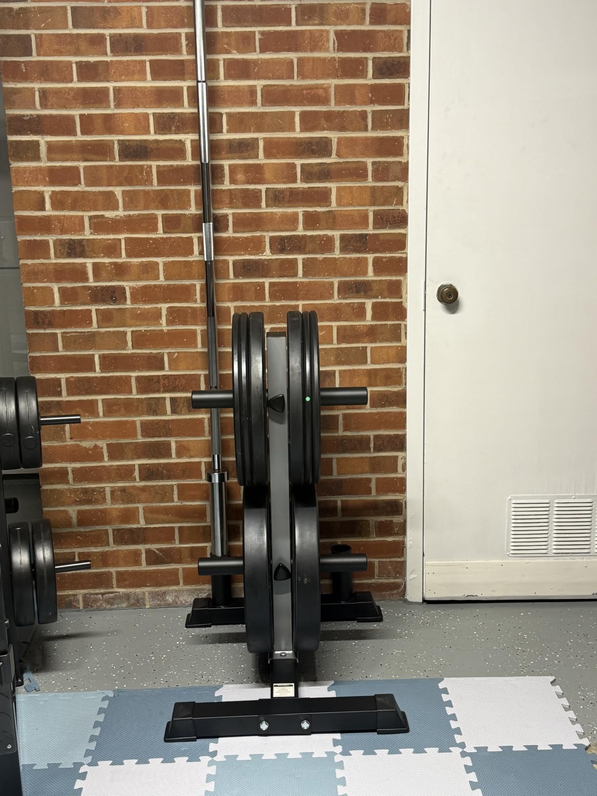 CAP Olympic Bumper Plate Tree Rack with Barbell Holders, Heavy-Duty Weight Plate Storage Rack for Home Gym customer photo 1