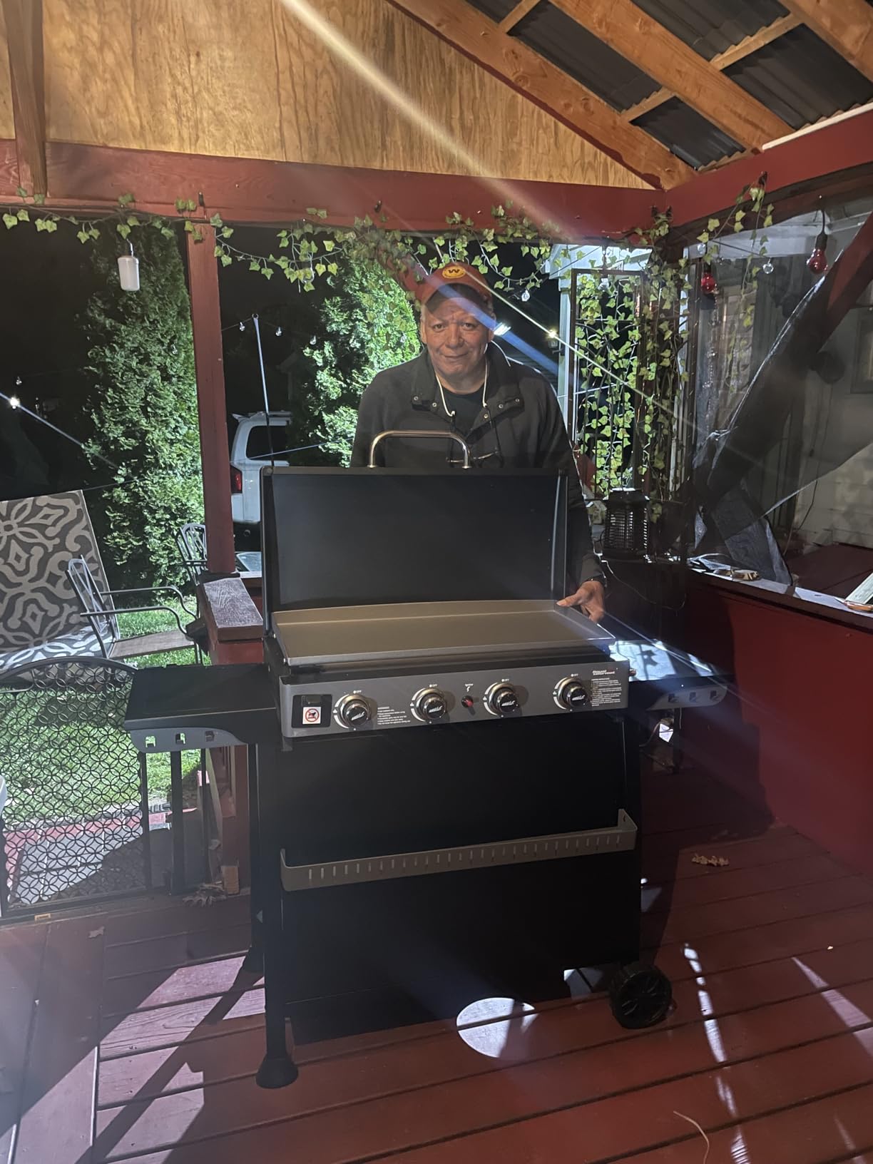 Royal Gourmet PD4001 4 Burner Propane Gas Griddle, Removable Standing Cart | Convertible to Tabletop Design, Black | Flat Top Grill with Hood for Camping, Tailgating, Backyard BBQ customer photo 2