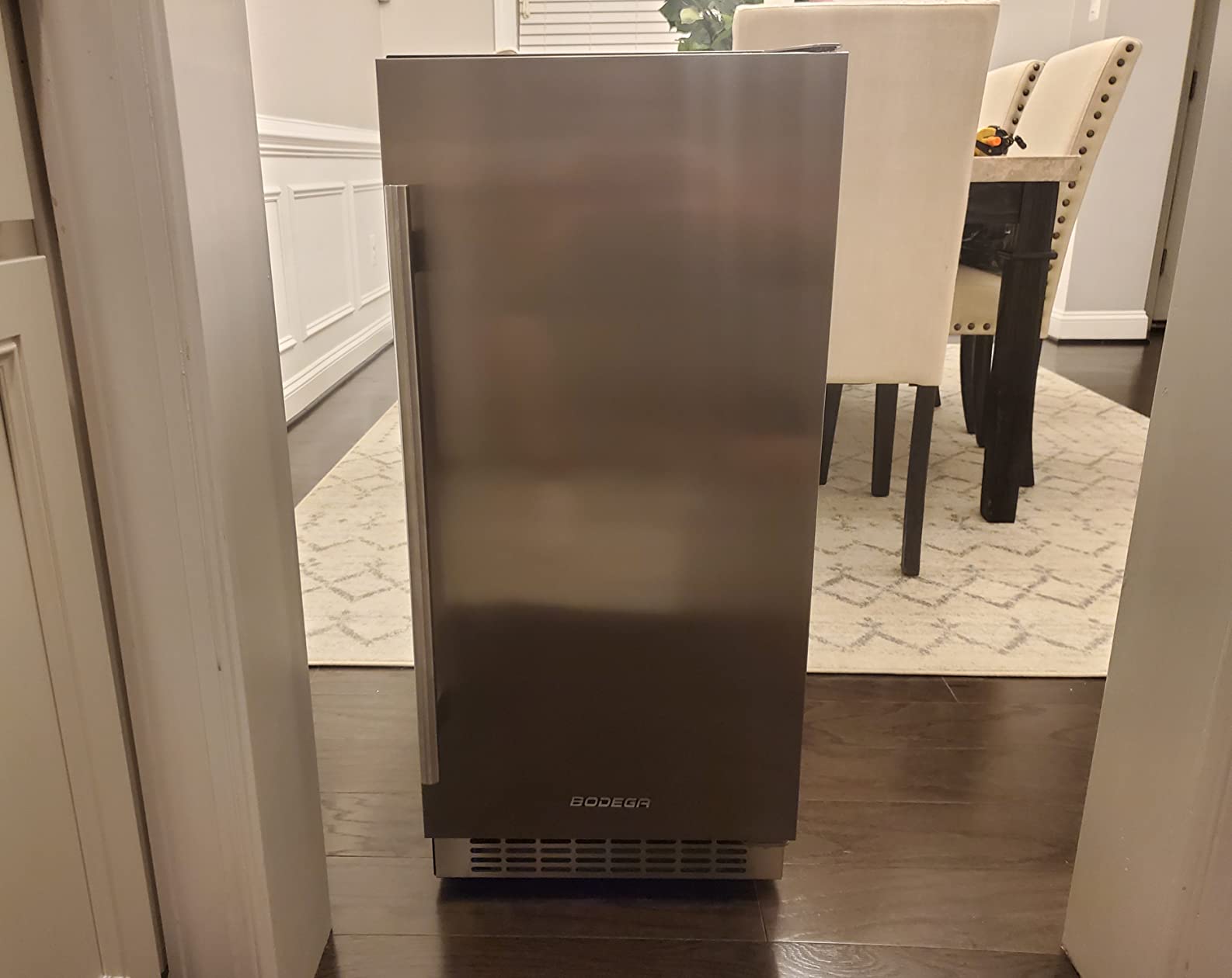 BODEGA 12.5 Cu.Ft Commercial Glass Door Drink Display Beverage Refrigerator | Upright commercial merchandiser; tempered glass door; lockable casters for retail drink display customer photo 2