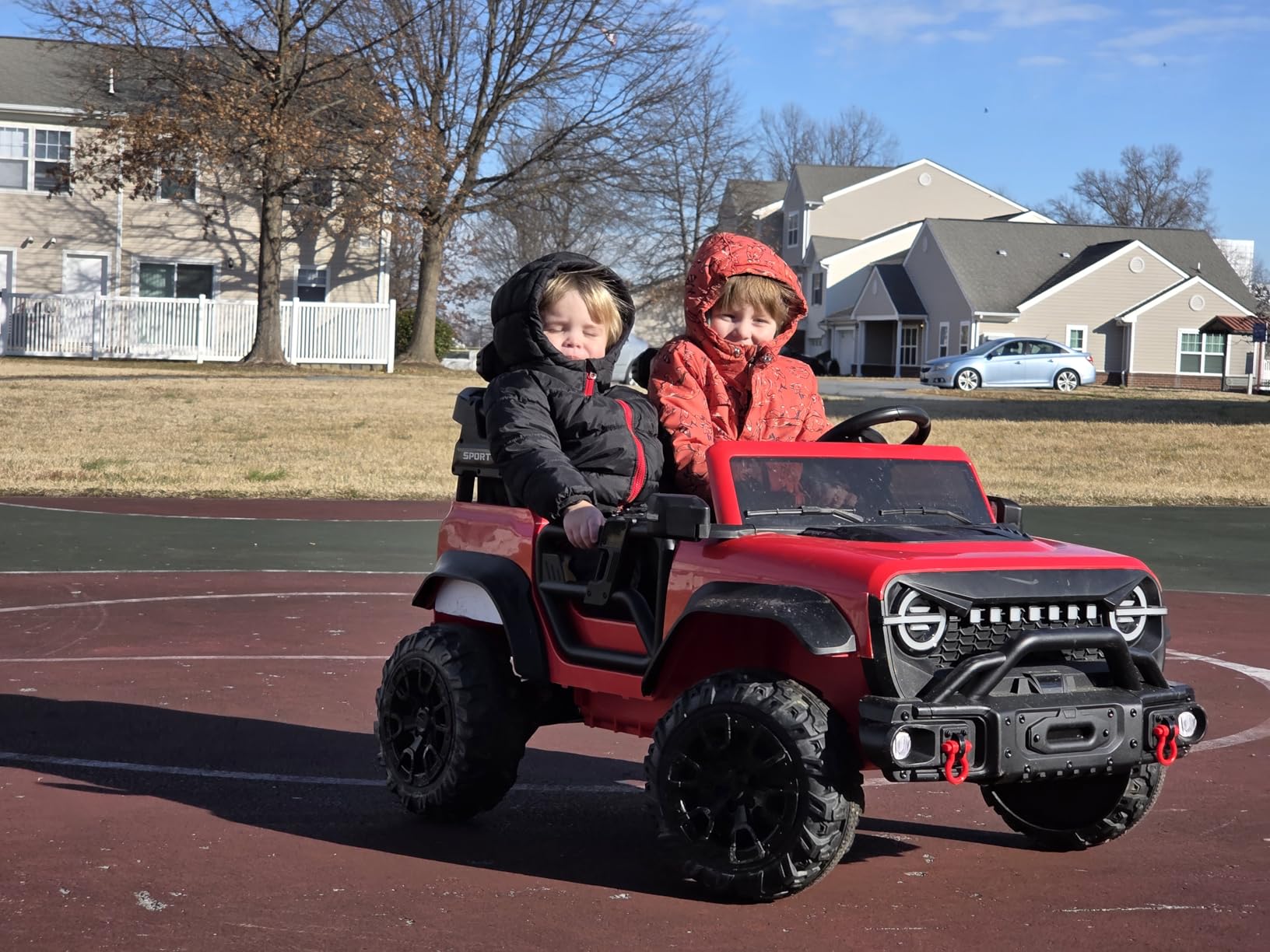 Best Choice Products Kids 24V 2-Seater Electric Ride On Car Truck w/ 132lb Weight Capacity, Parent Control, Bluetooth, LED Lights - Black customer photo 1
