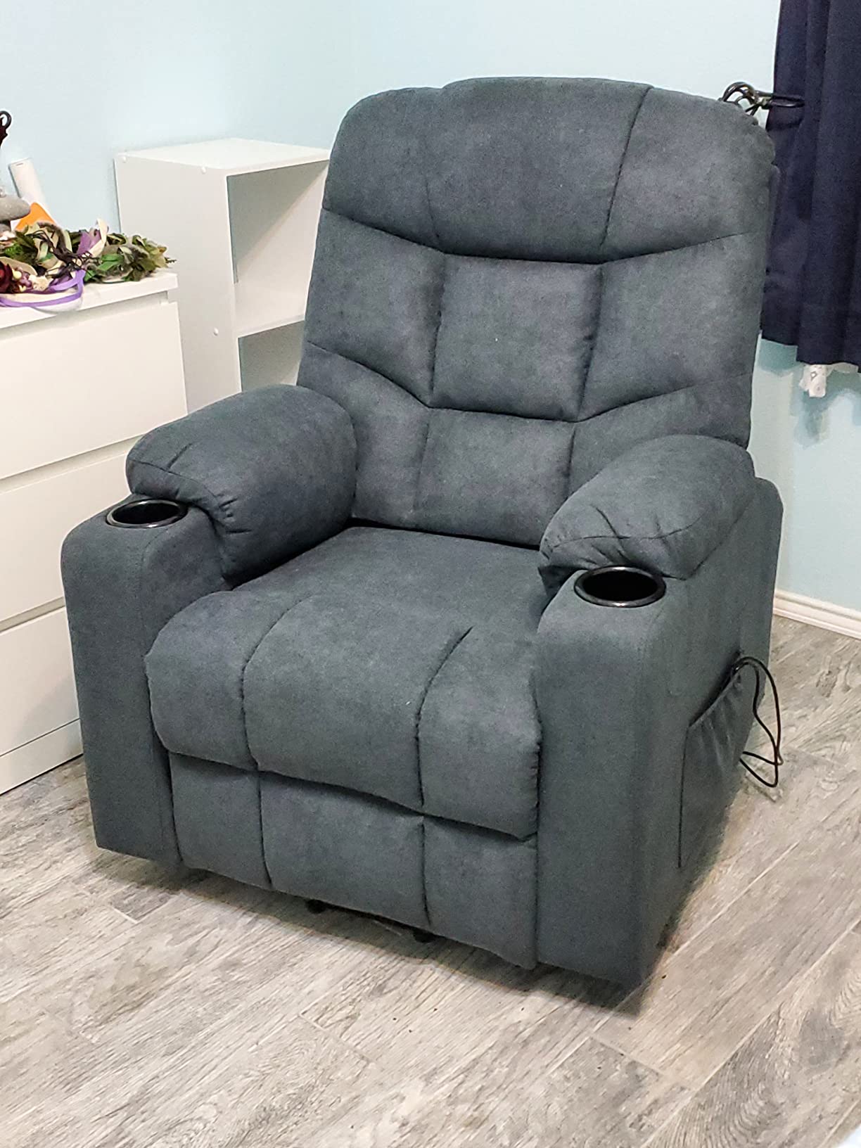 Polar Aurora Power Lift Chair for Elderly, Electric Recliner Chair with Vibrating Massage & Heating, Living Room Chair with Thickened armrest, USB Ports, 2 Cup Holders customer photo 1
