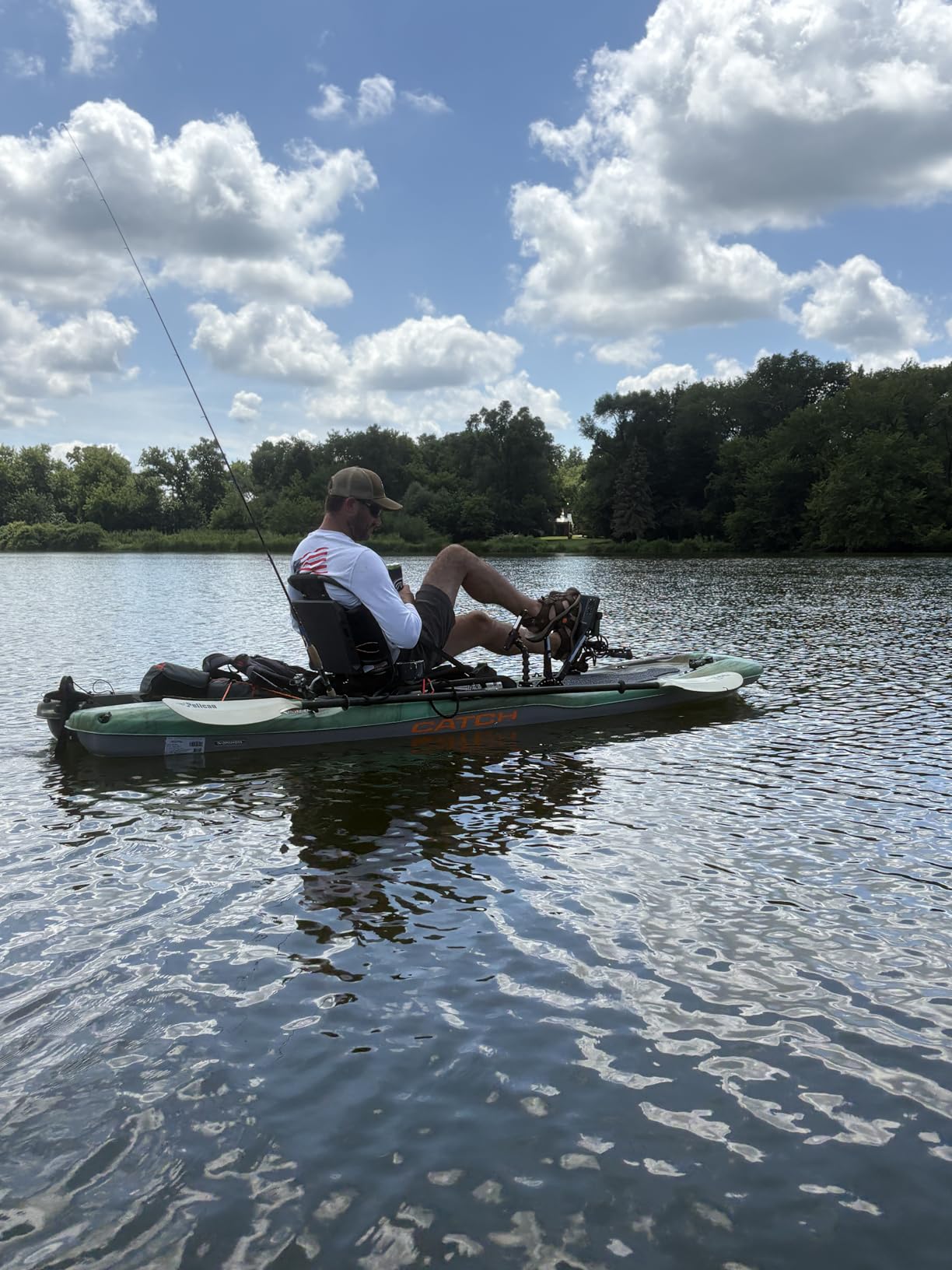 Pelican Catch Kicker 110 HDII - Sit on top Fishing Angler Pedal Kayak - Amazonia - HyDryve II Pedal System - Stable - 11 ft customer photo 2