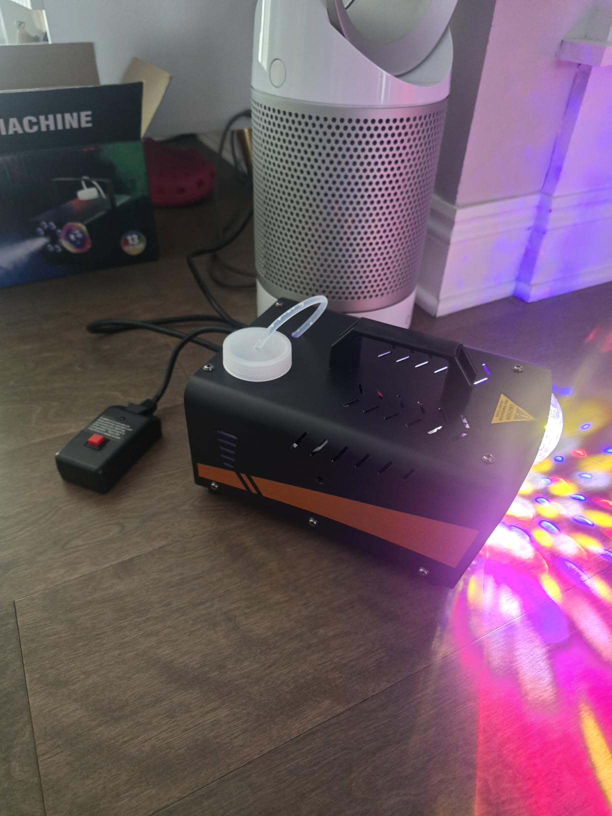 Fog Machine, Smoke Machine with Disco Ball Lights, 800W and 4500CFM with 13-Color LED Effects, Wired And Wireless Remote Controls, Ideal for Indoor, Outdoor, Halloween, Wedding, and Parties customer photo 1