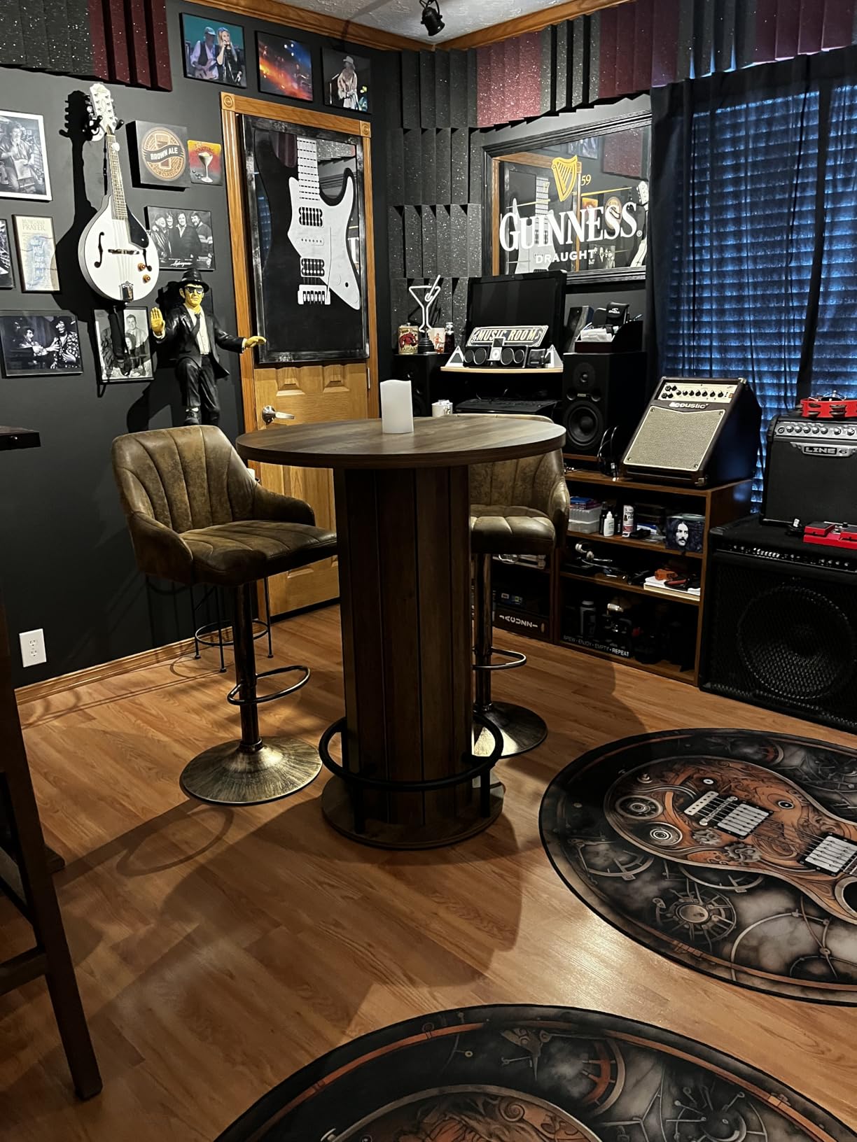 Tribesigns Round Bar Table, 39.4
