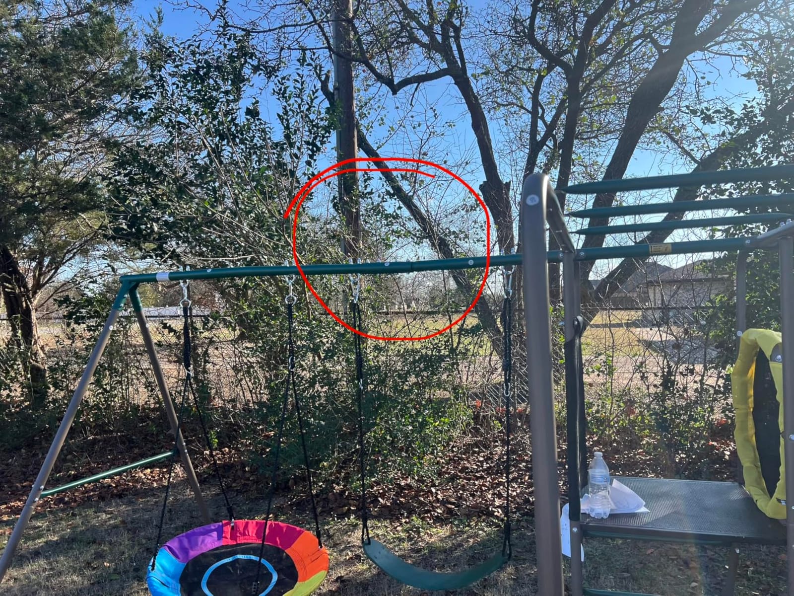 Swing Set with Slide, Crawl Tunnel and Monkey Bars for Backyard | 5 in 1 Jungle Gym Outdoor: Saucer Swing + Belt Swing + Slide + Tunnel + Monkey Bar, Galvanized Pipe, ASTM | CPSC Compliant customer photo 2