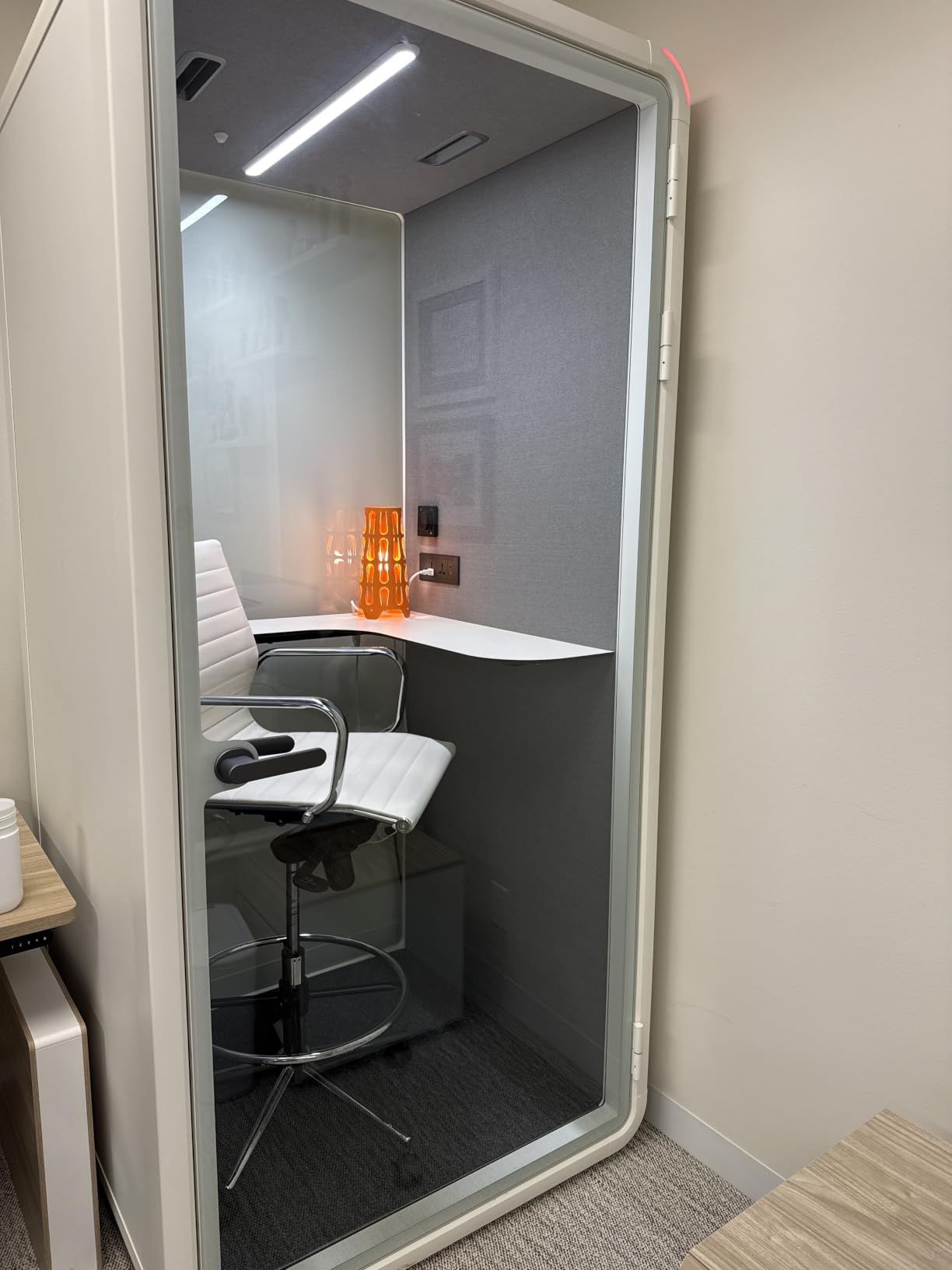 Soundproof Office Pod Booth, Acoustic Panels, Portable Modular Privacy Workspace for Phone Calling and Meetings, 4-Person, 92 x 91 x 71 in customer photo 1