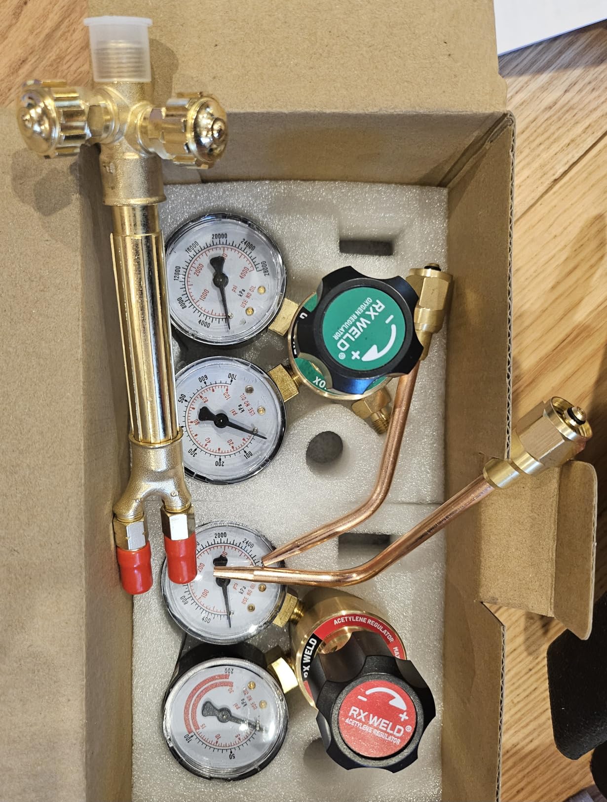 RX WELD Light Duty Oxy-Fuel Welding and Cutting Torch Kit | HVAC Brazing Set, Check Valves & Tote, Cylinders Not Included customer photo 2