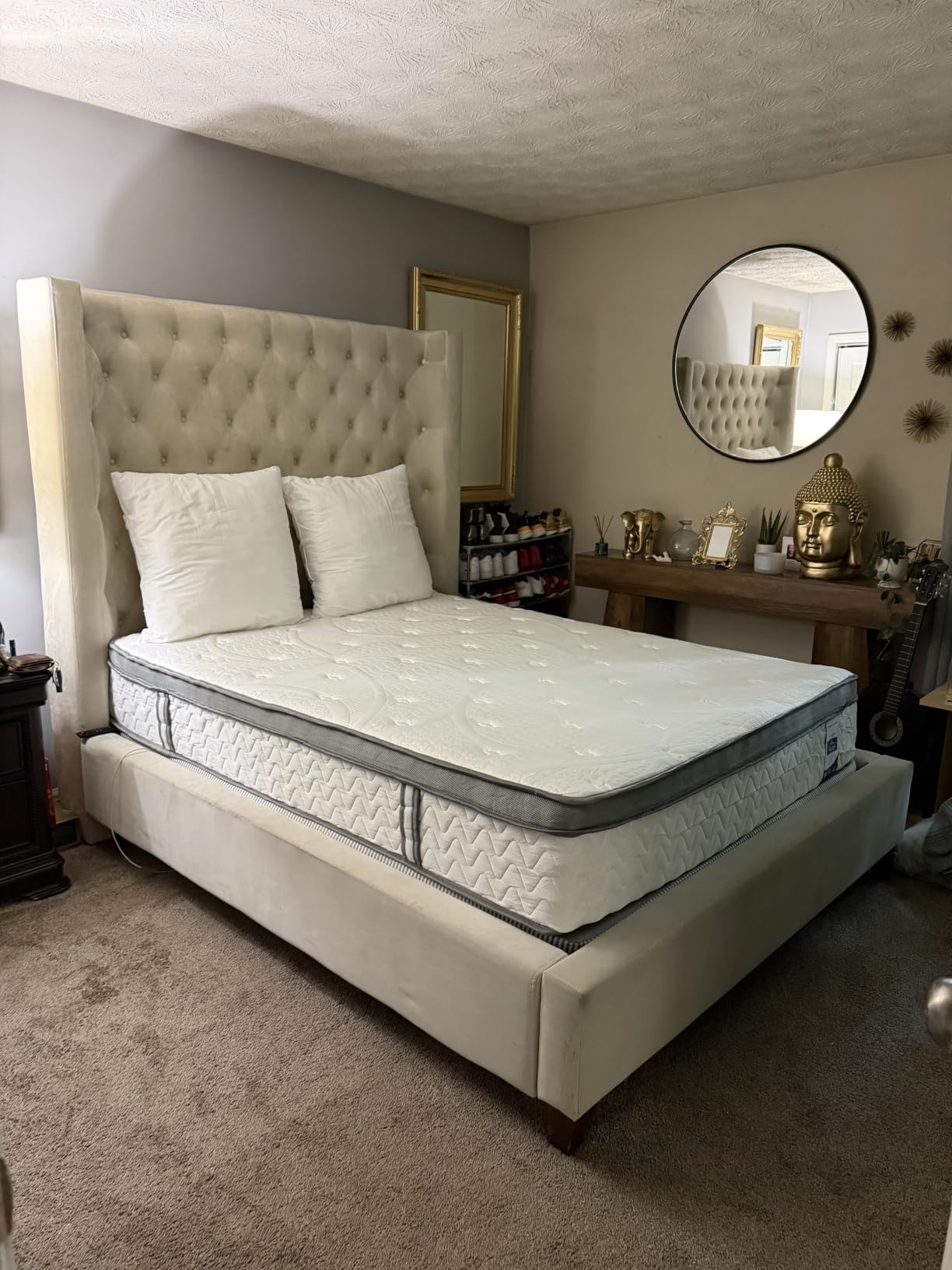 Sleep Firm Mattress with Extra Lumbar & Shoulder Support, Hotel Collection Hybrid Single Mattresses Pain Relief - Fiberglass Free - 365 Night Trial (King, 14, 14, Inches, Firm-New Version) customer photo 2