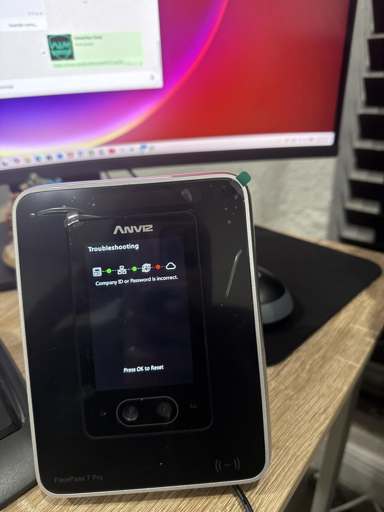 ANVIZ FacePass 7 Pro Cloud-Based Time Clock with Face, RFID, PIN - Free Cloud Software - Biometric Clock In and Out Machine For Employees Small Business - Support Door Access, Touchscreen, 2.4GHz WiFi customer photo 2
