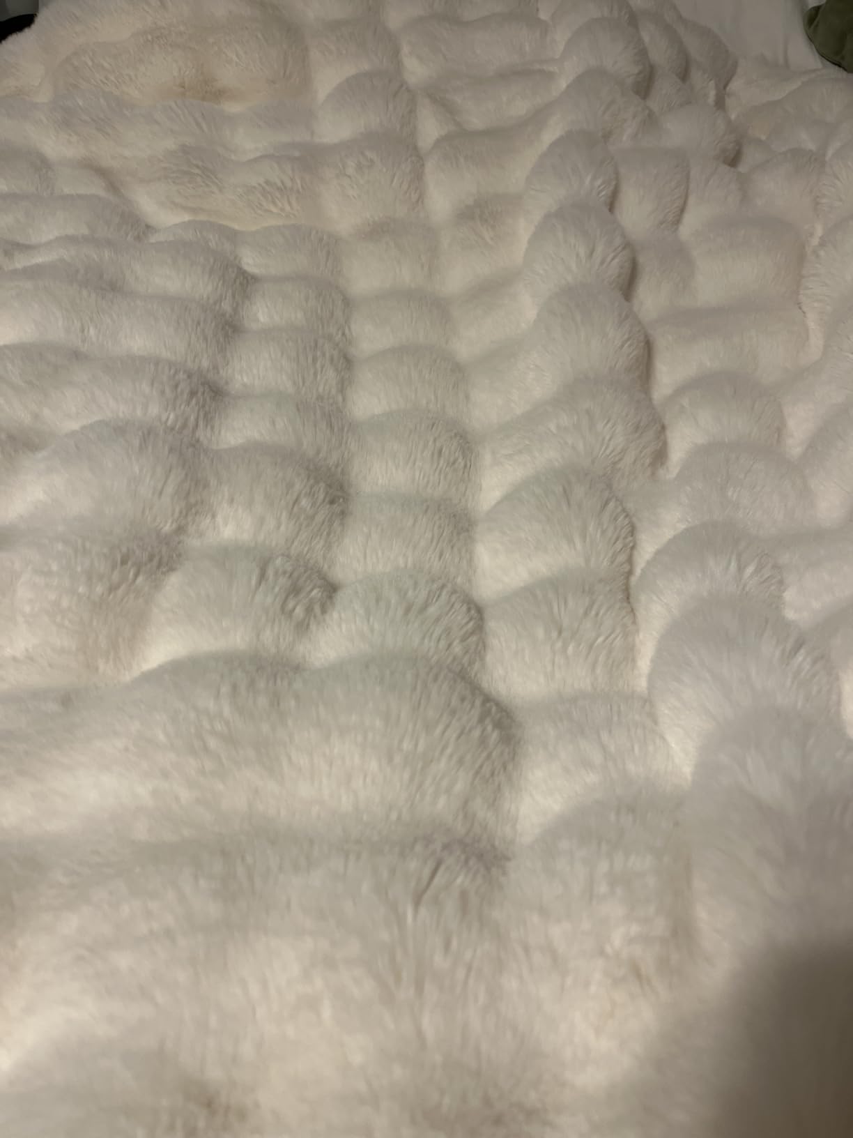 Faux Fur Twin Blanket for Couch, 1000 GSM Cozy Fuzzy Fluffy Soft Plush Thick Bubble Sherpa Blanket for Sofa Bedroom Living Room customer photo 2