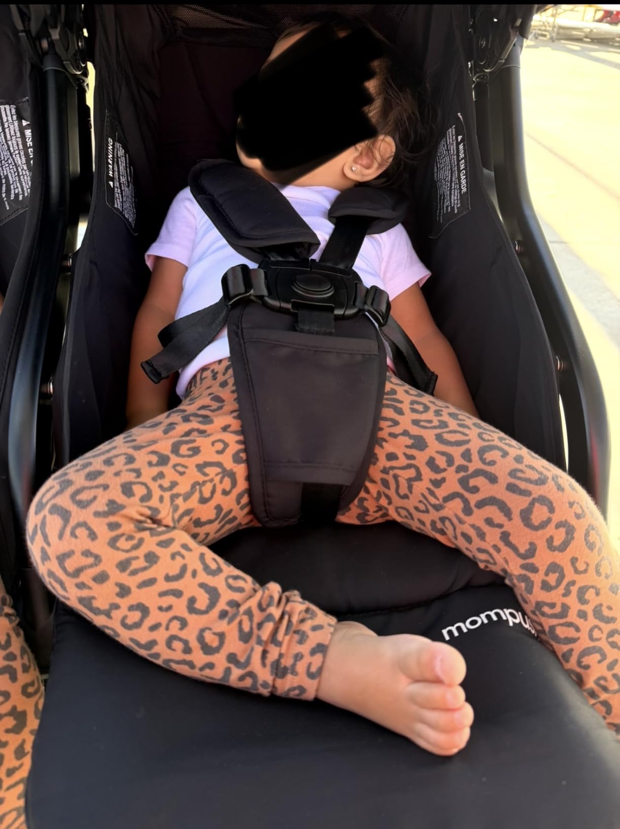 Mompush Lithe Double Stroller, Lightweight Side by Side, Infant & Toddler, 25 lbs design, 31.1-inch width fits doorways, one-step fold, independent recline, UPF50+ canopy, all-wheel suspension customer photo 1