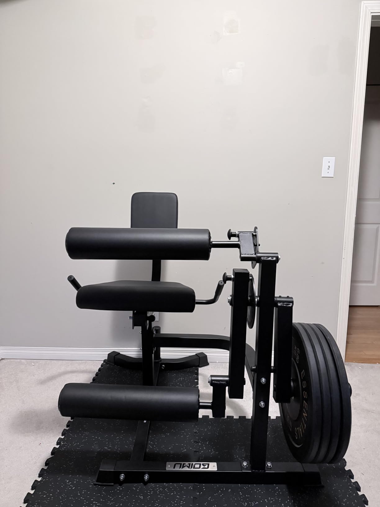 Leg Extension and Curl Machine, 4 in 1 Lower Body Workout Machine, Adjustable Leg Curl Machine with Plate Loaded, Leg Extension Machine with Exercise Bench, Home Gym Weight Machine customer photo 1