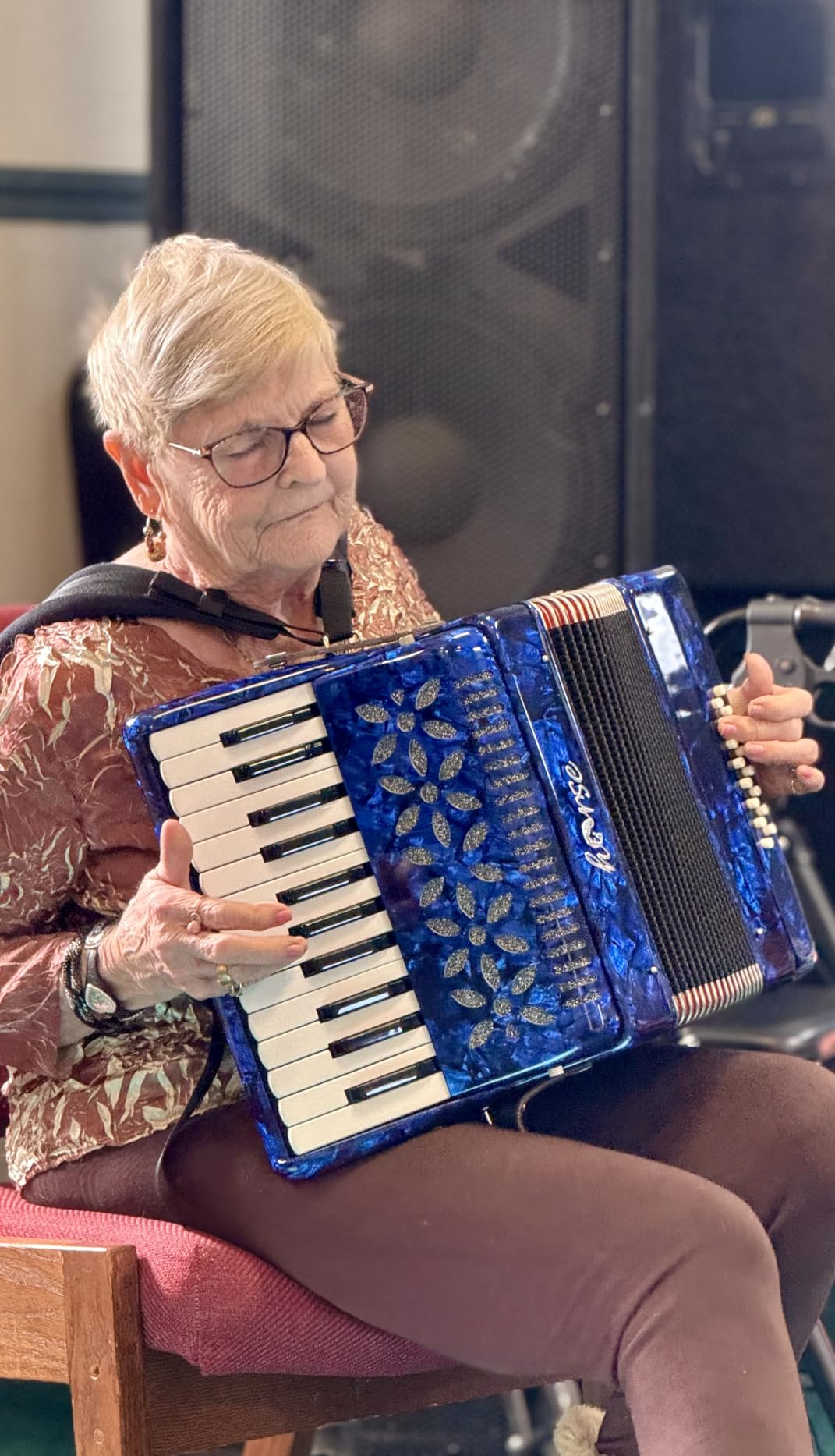 25 Keys Accordion, 16 Bass Piano Accordion for Beginner and Adults (Black) customer photo 1