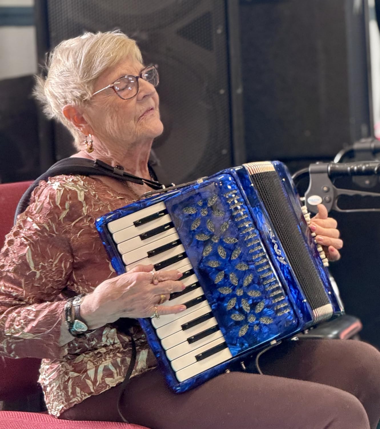 25 Keys Accordion, 16 Bass Piano Accordion for Beginner and Adults (Black) customer photo 2