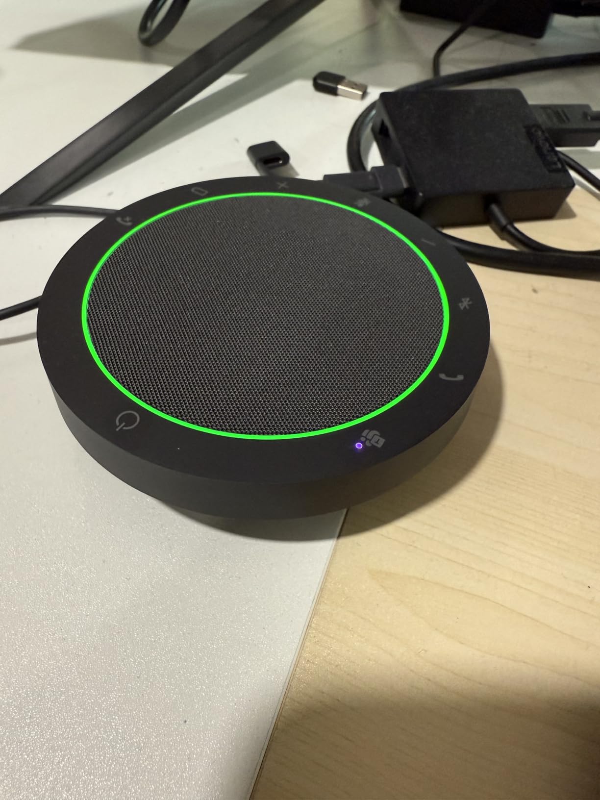 Jabra Speak2 55 Wireless Bluetooth Speakerphone (2025 Edition), Dark Grey | Portable Speakerphone, 4 Noise-Cancelling Microphones, Microsoft Teams Certified, Clear Sound for Online Meetings customer photo 1