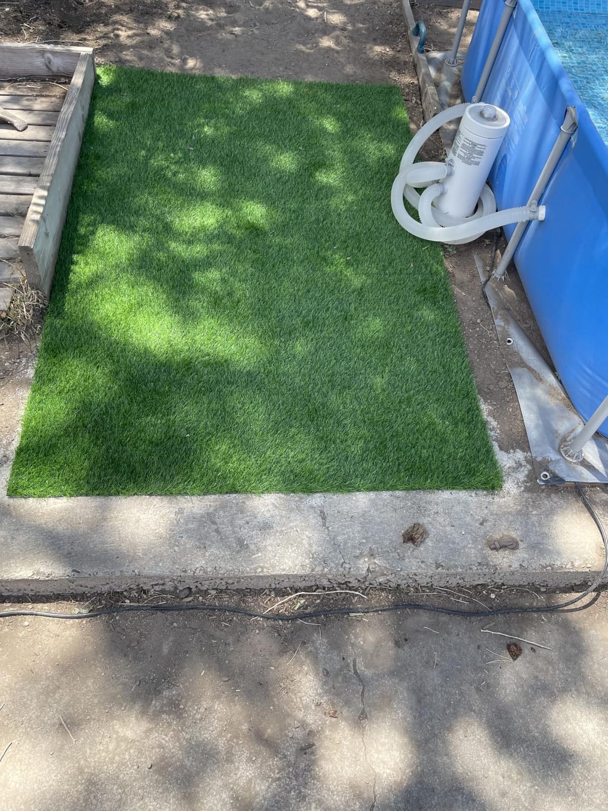 Artificial Grass Fake Turf Grass Outdoor Indoor with Drainage Holes, 3x5FT | Pet-Friendly Dog Grass Pad, Fast-Drain, Easy to Clean, Perfect for Balcony Patio Backyard Garden Wedding Christmas Decoration customer photo 1