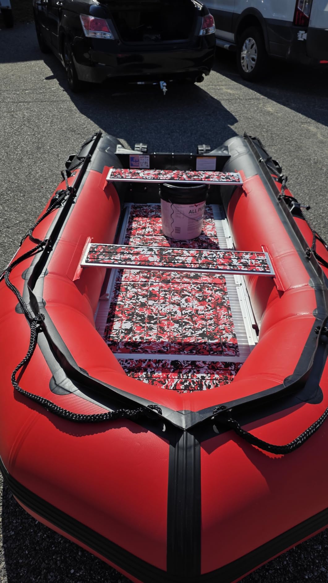 EXOCET Inflatable Dinghy Boat 2-8P USCG Alum Transom V-Hull 4Cham | Hextex 0.9mm PVC, Alum Transom/Floor, Quick Setup, USCG Certification, 5-15HP Motor, 3 Years Warranty, Adult customer photo 2