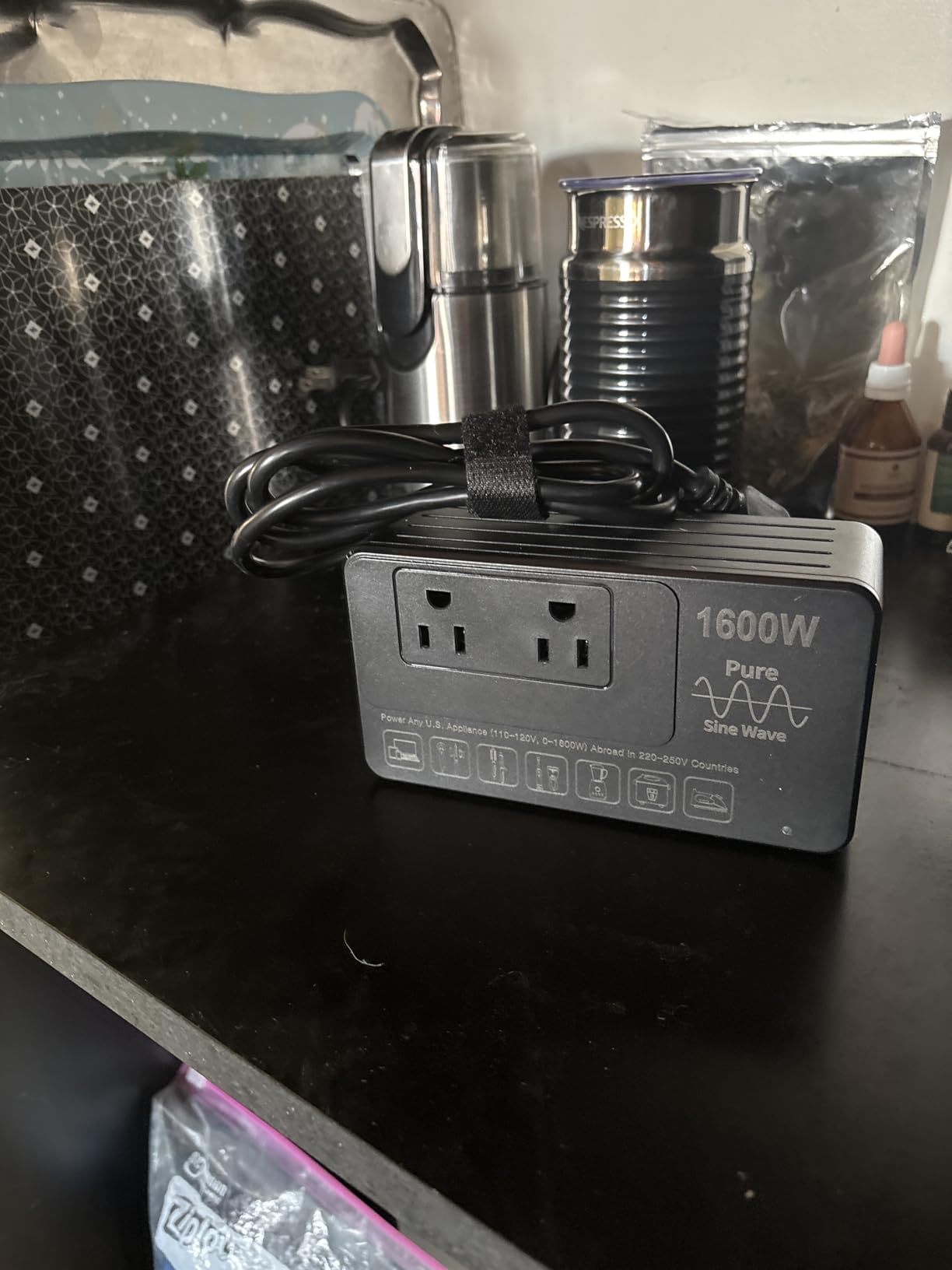 HYTED 1600W 220V to 110V Converter, No Load-Type Restrictions - Plug & Play | Pure Sine Wave Voltage Converter US to Europe International Travel, Power Any 110-120V Appliance in 220-250V Countries customer photo 1