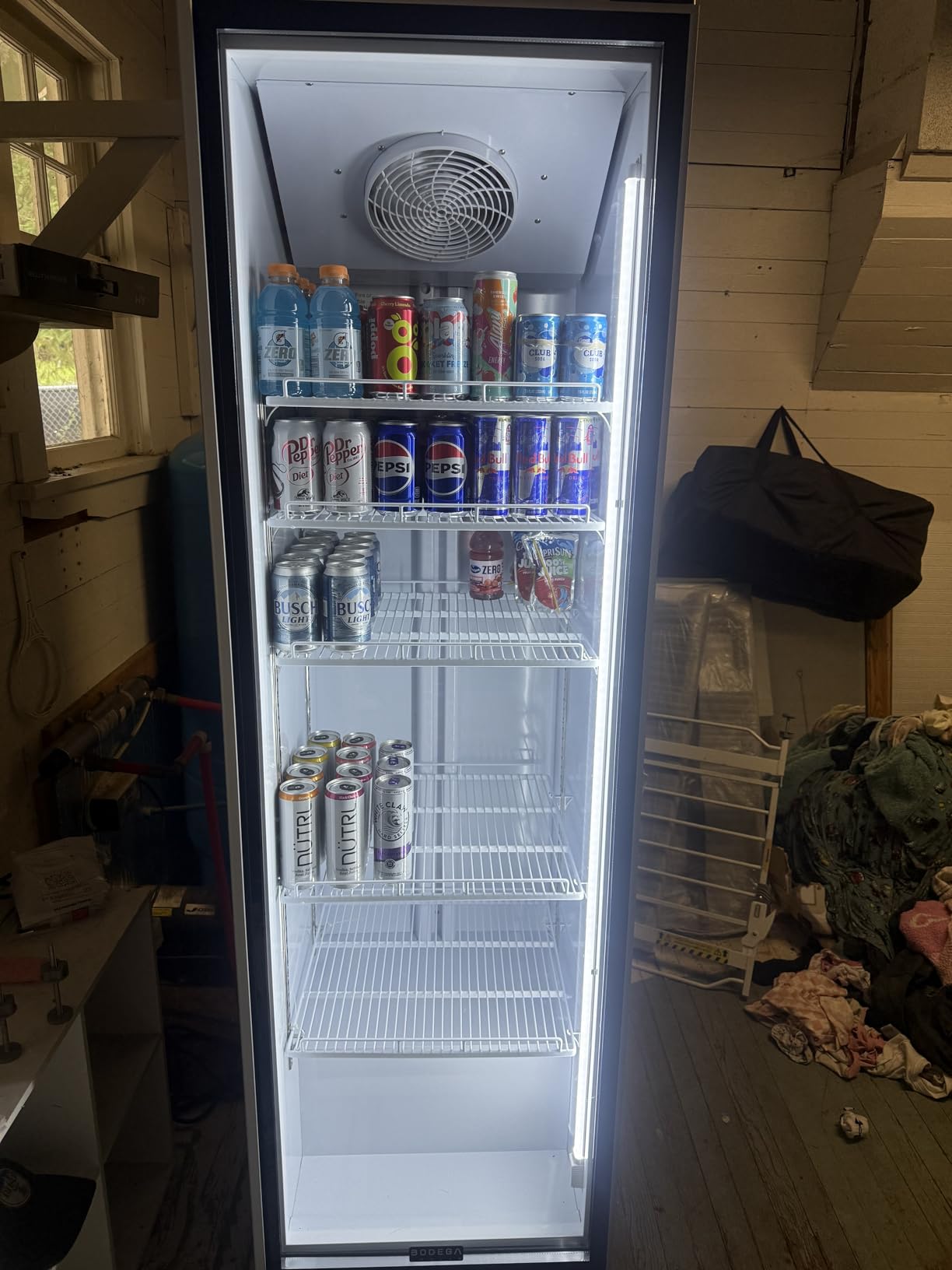 BODEGA BODEGACOOLER 12.5 Cu. Ft. Upright Commercial Beverage Refrigerator, Large Glass-Door Display Merchandiser, Energy-Star Rated Drink & Bar Cooler with Soft LED Lighting and Adjustable Shelves customer photo 1