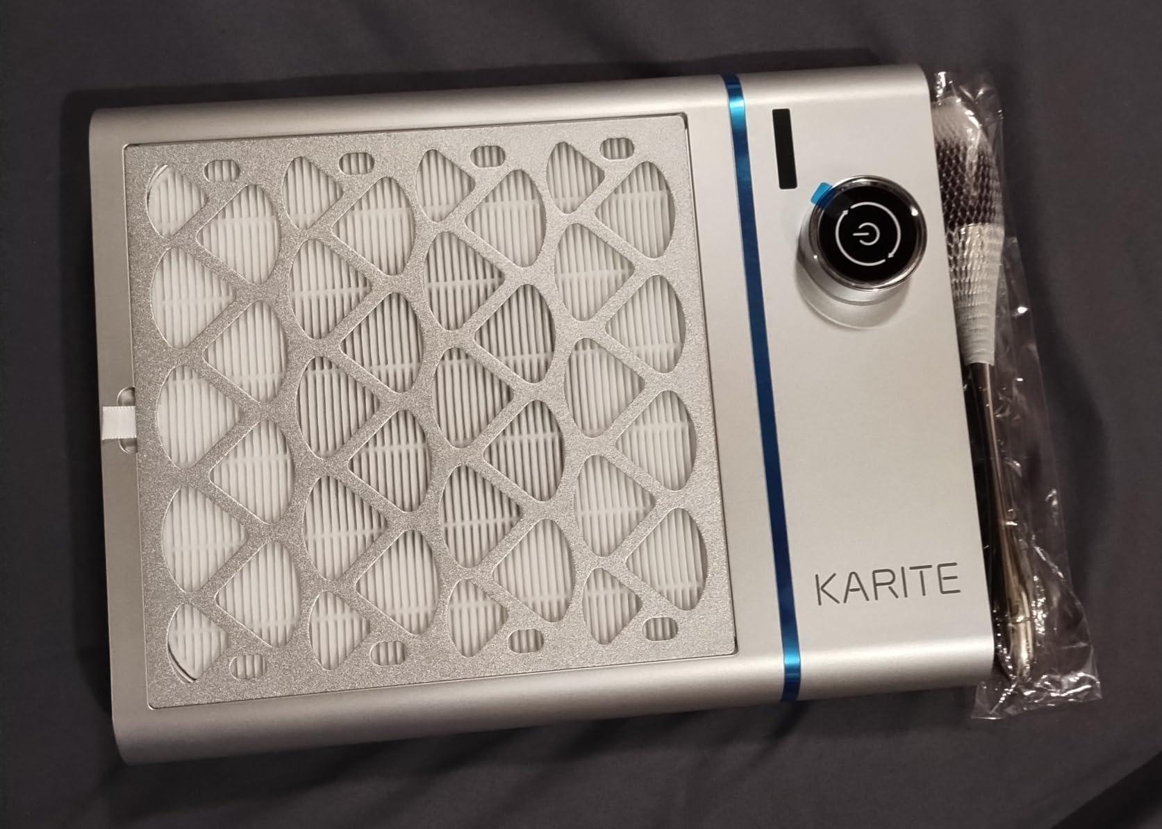 Karite Nail Dust Collector, Upgrade Vacuum Dust Collector with Filter & 30pcs Papers, 5000RPM Power Suction, 6000mAh Rechargeable Dust Collector Nail Tech, Cordless for Easy Use and Cleaning customer photo 2