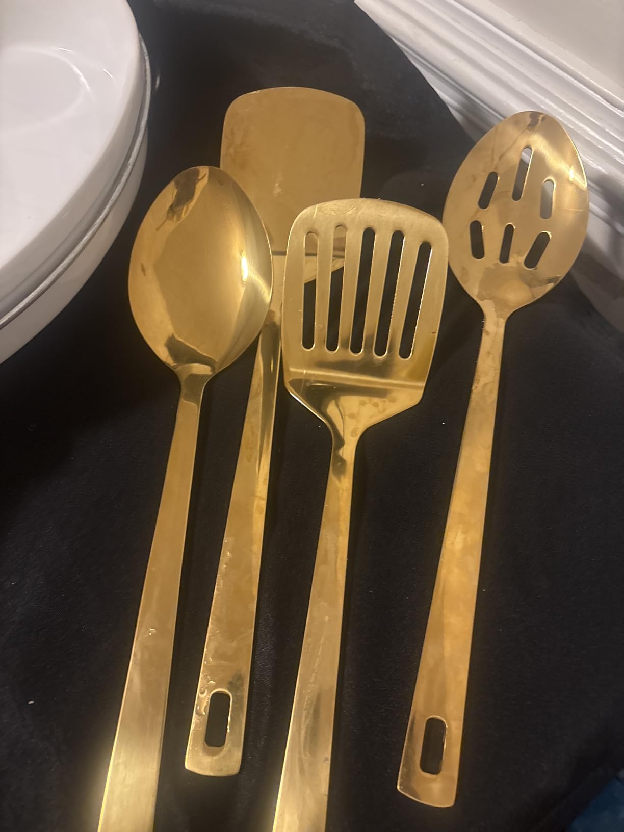 Homquen Stainless Steel Kitchen Utensils Set 4pcs - Cooking Utensils Set, Kitchen Tools Spatulas Set, Cooking Spoons, Home Essentials Kitchen Gadgets Accessories customer photo 2