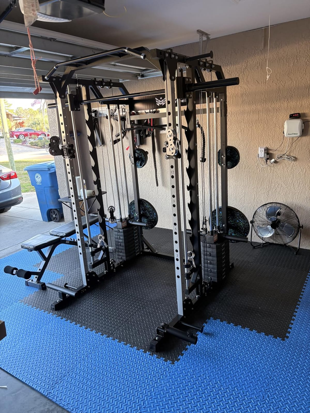 Major Fitness Drone2 Advanced Training Smith Machines - All-in-One Home Gym Squat Rack with Aluminum Pulley Set, Weight Bar, Dual LAT Pull-Down Systems & Cable Crossover Machine for Full-Body Workouts customer photo 2