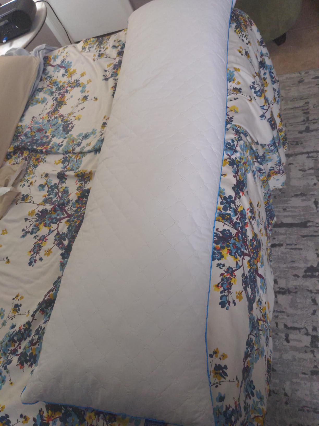 YZ HOME Long Body Pillow for Adults, Firm Body Pillow Shredded Memory Foam | Adjustable Height, Support for Side Sleeper & Pregnant Women (White, 20x54 Inch) customer photo 2